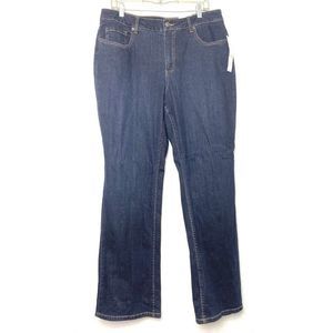 NWT‎ Coldwater Creek Womens Natural Fit Jeans Size 16 Dark Wash Bootleg